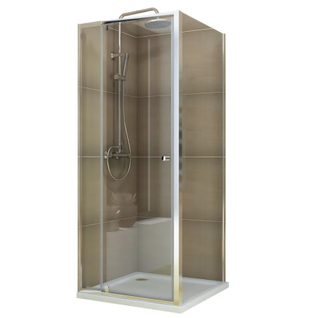 Душова кабіна SR-SC-05-TR-01/90x90x195/без піддону/прозоре скло/Easy Clean/6мм/CHROME (KR5363)